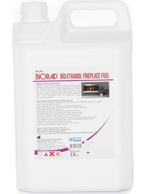 Biorad 5 Litre Bio Ethanol Bacasız Şömine Yakıtı