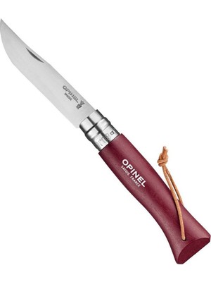 Opinel Inox Trekking 8 No Paslanmaz  Çelik Çakı (Bordo)