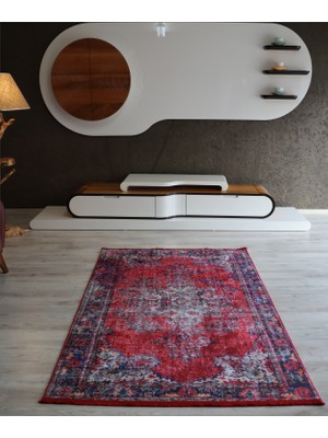 Arte Halı Vintage Kırmızı Salon Halısı Modern Mutfak Halısı Dekoratif Yıkanabilir Kilim Kaymaz Taban Koridor Yolluk Butik Halı Modelleri