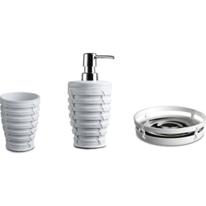 Palm Beyaz Sıvı Sabunluk Katı Sabunluk Diş Fırçalık Set