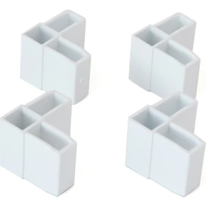 Alm Alüminyum Sineklik Kutu Profili Köşe Takozu 40X20 mm 4 Adet - Beyaz