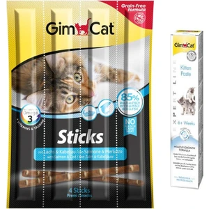 Sticks Somon Morina Balık Kedi Ödül 4'lü 20GR+50 gr Kitten Paste