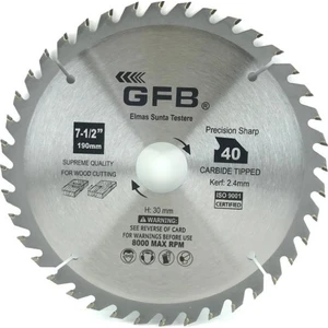 210 mm 40 Diş Elmas Daire/sunta Kesme Testeresi