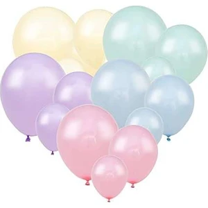 Parti Dünyası Makaron Soft Renkler Karışık Balon 10 Adet Normal Boy
