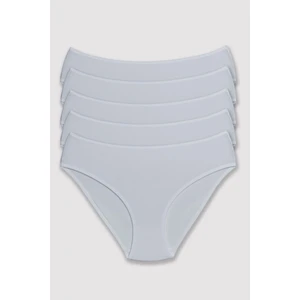 Pierre Cardin Kadın Beyaz 5'li Kalın Kenarlı Klasik Slip Külot 2056