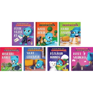 Ayıcık Mavi Ile Iyi Geceler Masalları 7 Kitap Set - Güler Yüzlü Ay - Ballı Börek - Piknik Zamanı - Hışırtılı Bahçe - Sıcak Çikolata - Rüzgarın Ninnisi - Bulut Salıncağı