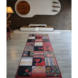 Patchwork Dijital Baskı Dekoratif Salon Halısı Makinede Yıkanabilir Kırkyama Kilim Kaymaz Taban Kırmızı Yolluk Modern Mutfak Halı Modelleri