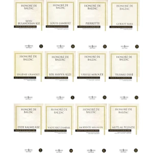 Suyu Bulandıran Kız - Louis Lambert - Pierrette - Goriot Baba - Eugenie Grandet - Bir Havva Kızı - Ursule Mirquet - Tılsımlı Deri - Evde Kalmış Kız - Vadideki Zambak - Honore De Balzac 12 Kitap Set