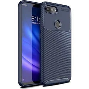 Xiaomi Mi 8 Lite Karbon Tasarımlı Kapak - Lacivert