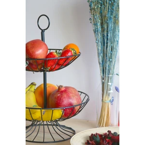 Zuri Design 2 Katlı Metal Meyvelik 40 cm