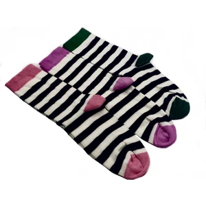 Black Arden Socks Renkli Çizgili 3'lü Kadın Çorap 36-40  BT-0028