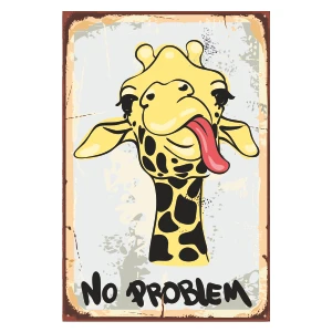 Hayat Poster No Problem Retro Ahşap Poster 20X30 cm
