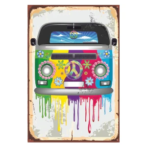 Hayat Poster Yağlıboya Vosvos Retro Ahşap Poster 20X30 cm