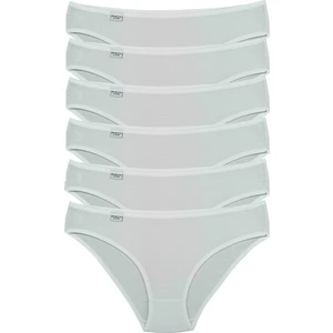 Kadın Beyaz  6'lı Paket Likralı Slip Külot