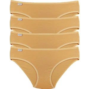 Kadın Ten 4'lü Paket Likralı Slip Külot