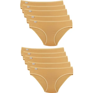 Kadın Ten  10'lu Paket Likralı Slip Külot