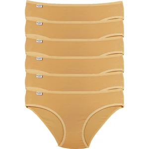 Kadın Ten 6'lı Paket Likralı Slip Külot