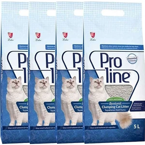 Kokusuz Bentonit Topaklaşan Ince Kedi Kumu 5 lt - 4'lü