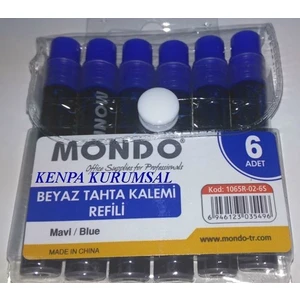 Beyaz Tahta Kalemi Kartuşu Mavi - Mondo