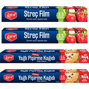 Streç Film ve Pişirme Kağıdı 4 Parça Ekonomik Mutfak Seti 3