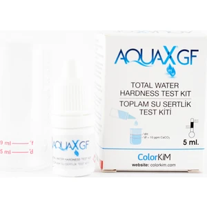Yerli 5 ml Aquax®gf- Toplam Su Sertliği Test Kiti - Su Kalitenizi Kolay, Hızlı ve Doğru Ölçün.