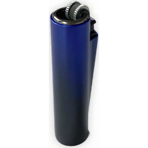 Clipper Micro Metal Kılıflı Taşlı Çakmak Koyu Mavi Tramlı 1 Adet