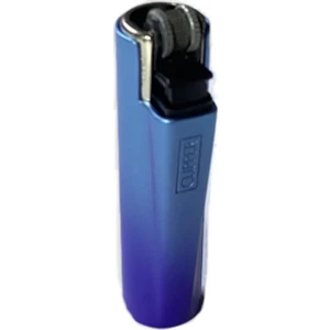 Clipper Micro Metal Kılıflı Taşlı Çakmak Mavi Tramlı 1 Adet