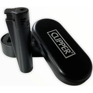 Clipper Kutulu Metal Rezistanslı Siyah Çakmak