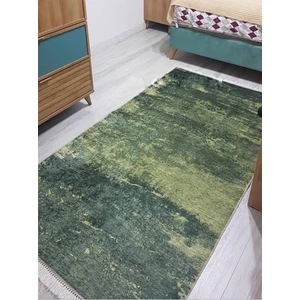STY Home Bodrum Kaymaztabanlı Yıkanabilir Halı Kilim Yolluk Dijital Baskı Yeşil
