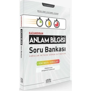 Rota Yayınları Kazandıran Anlam Bilgisi Soru Bankası