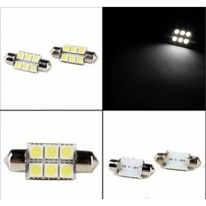 2 Adet Beyaz Renk 12V 39 mm Sofit Ampul 6 Smdtavan-Bagaj Ampulü