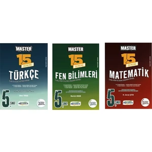 Okyanus Yayınları 5. Sınıf Master Türkçe -Matematik -Fen Bilimleri 15 Deneme 3 Set