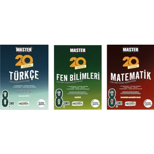 Okyanus Yayınları 8. Sınıf Master Türkçe -Matematik -Fen Bilimleri 20 Deneme 3 Set