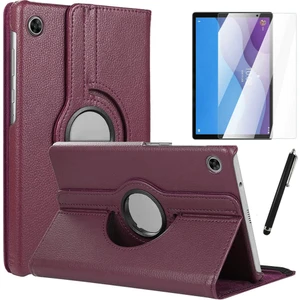 Lenovo Tab M10 Hd (2.nesil) TB-X306F Kılıf Dönebilen Standlı Tablet Kılıfı + Ekran Koruyucu + Kalem