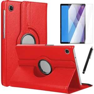 Lenovo Tab M10 Hd (2.nesil) TB-X306F Kılıf Dönebilen Standlı Tablet Kılıfı + Ekran Koruyucu + Kalem