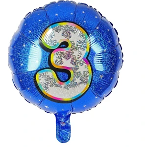 Folyo Yuvarlak Rakam Balon Mavi 3