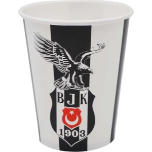 Beşiktaş Temalı Karton Bardak 8 Adet