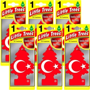 Car Freshner Little Trees Türk Bayrağı Vanilya Aromalı Oto Kokusu 6 Adet