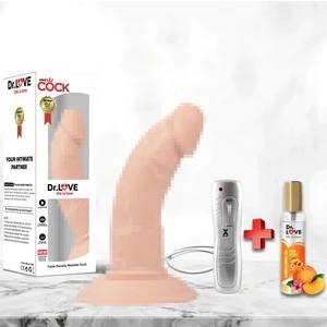 13CM Titreşimli Ten Rengi Anal,vajinal Dildo,vibratör+Spicyx Kayg