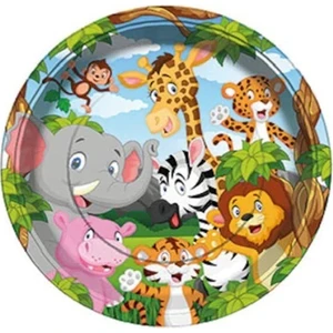 Safari Temalı Karton Tabak 8 Adet