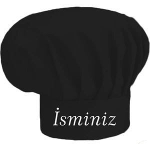 APR10 Kişiye Özel Isim Nakışlı Şef Mantar Kep