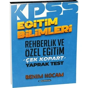 Benim Hocam Yayınları Eğitim Bilimleri Rehberlik ve Özel Eğitim Çek Kopart Yaprak Test