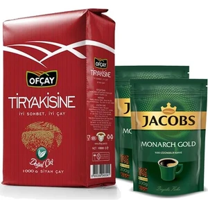 Ofçay Tiryakisine Dökme Siyah Çay 1000 gr & Jacobs Monarch Gold Kahve 2 x 200 gr
