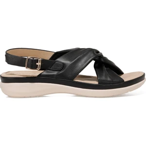 Inci Cılıdda 1fx Siyah Kadın Sandalet Kalın  Taban