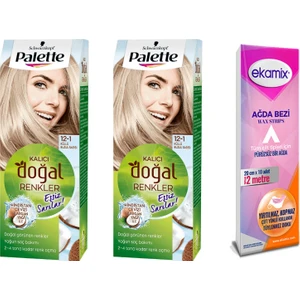 Palette Saç Boyası Doğal Renk 12.1 Küllü Buzul Sarısı 2 Li + Ağda Bezi