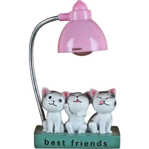 Best Friends Sevimli Kediler Işıklı Biblo Kedi Temalı Masa Gece Lambası
