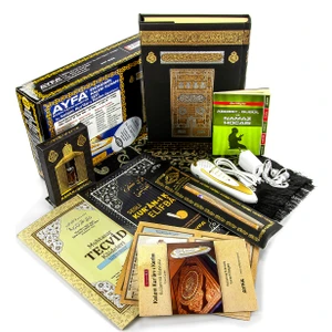 Babalar Gününe Özel Kuran Okuyan Kalem - Orta Boy Kuranı Kerim - Seccade - Esans - Misvak Set