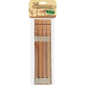Eurogold Doğal Ahşap Tünek 30 cm 4'lü