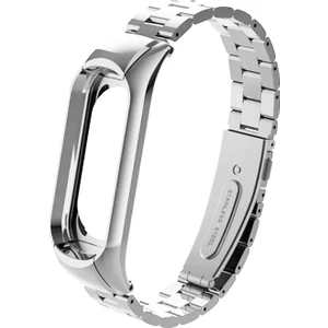Xiaomi Mi Band 4 Metal Stainless Steel Kordon Gümüş