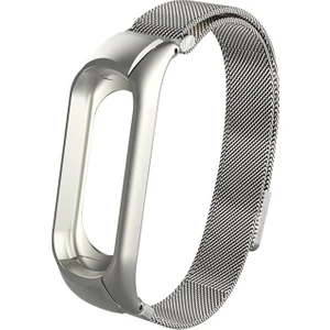 Xiaomi Mi Band 3 Milanese Loop Kordon Gümüş